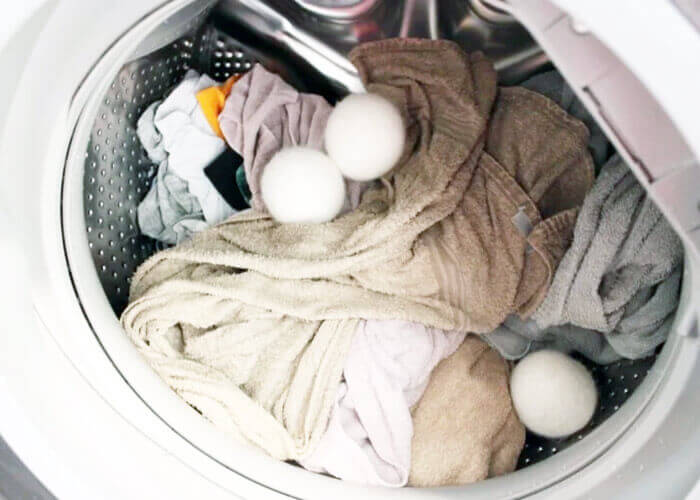 洗濯ボールを入れた洗濯機