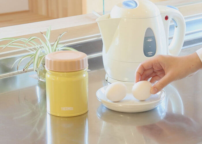 スープジャーで温泉卵を作る道具