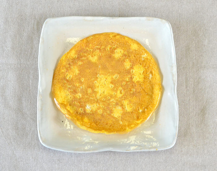セラミックコートフライパンで焼いた薄焼き卵