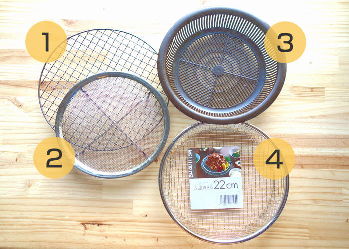 100均アイテムと揚げ物用の網皿「お皿のざる」を比較