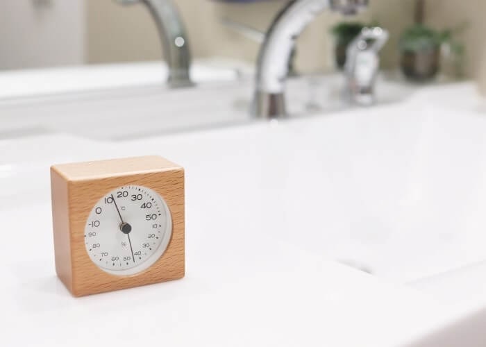 洗面所の温度計