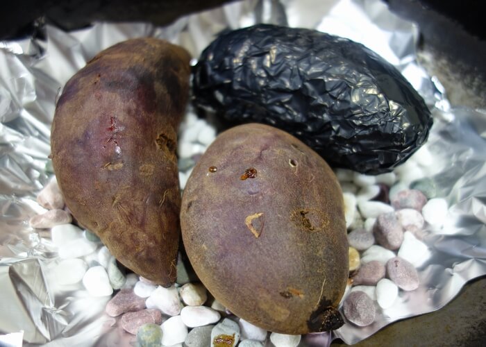 「鉄のフライパン」で作る石焼き芋