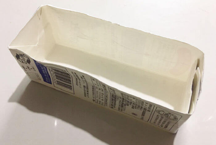 自家製豆腐の型を牛乳パックで作る