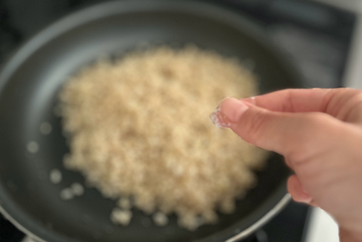 玄米を炒る手順2