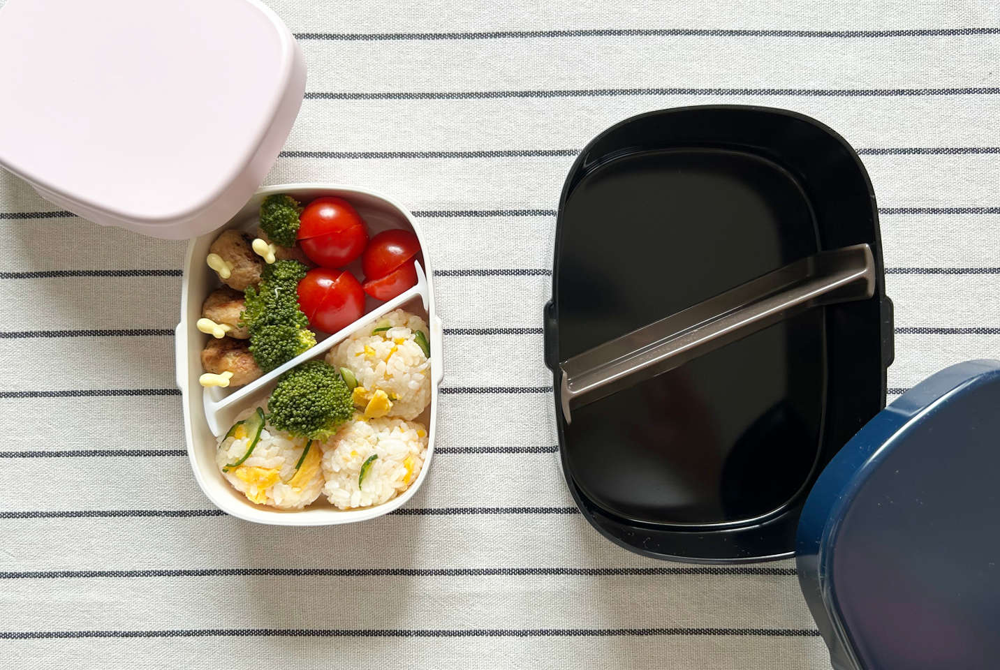 【お弁当の詰め方テク】「さっと洗えるお弁当箱」に夫と娘のお弁当を詰めた