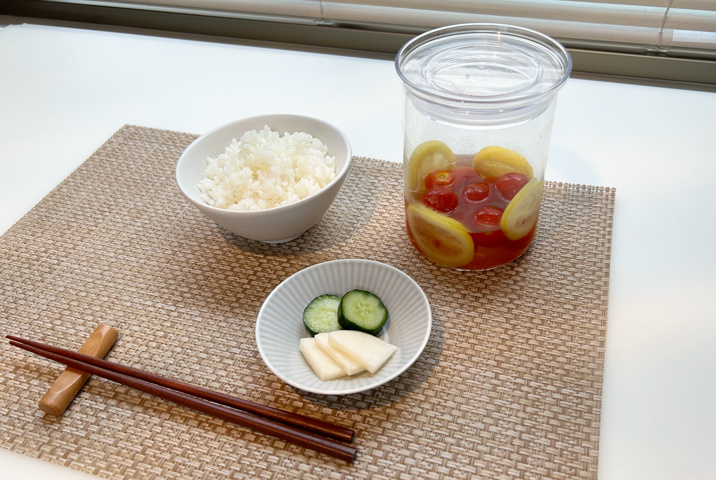 野菜をおいしく食べ切る！ちょっと残った時に便利な「HARIO/ハリオ」漬物グラス