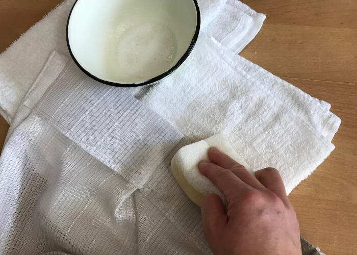 カーテンの下洗い