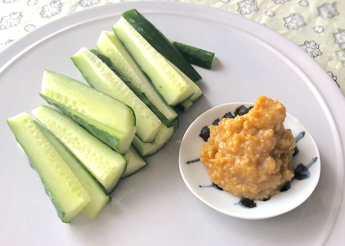 食前きゅうりレシピ「調味味噌のきゅうりスティック」