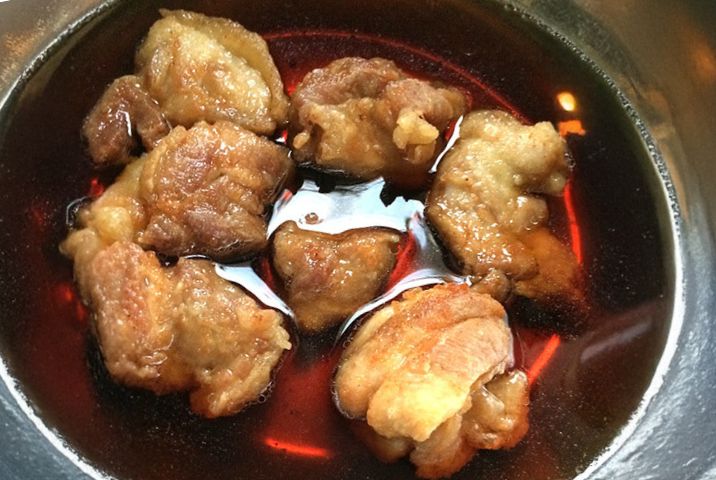 余っためんつゆで作る「唐揚げの煮びたし」